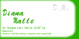 diana malle business card